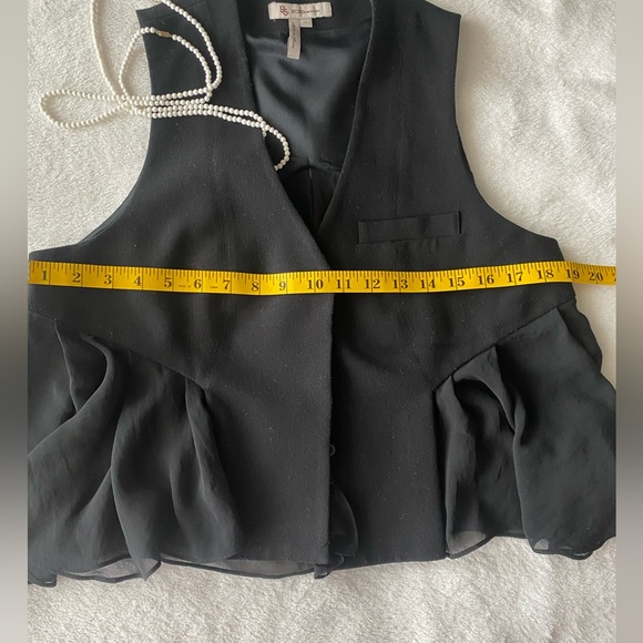 BCBGeneration Black Ladies vest with chiffon detail - Picture 9 of 11